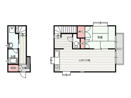 トリーモースト(1LDK/1階)の間取り写真