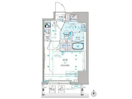 クレイシア練馬駅前(1K/2階)の間取り写真