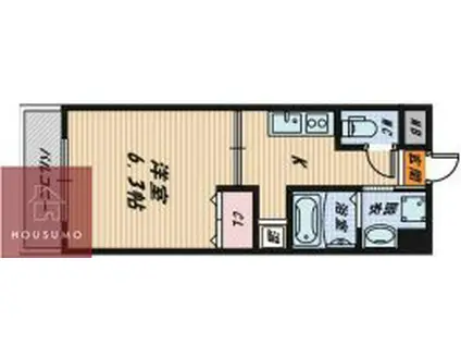 ヴァンスタージュ関目(1K/7階)の間取り写真