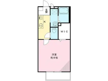 ビネオランス(1K/1階)の間取り写真