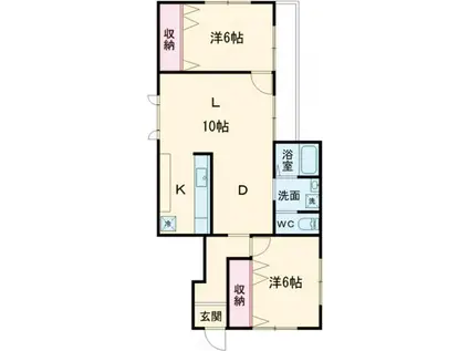 BORONIVA棟(2LDK/2階)の間取り写真