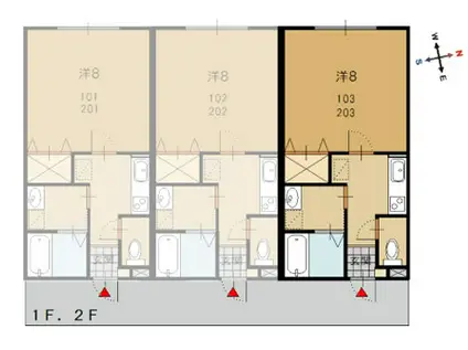 メゾン寿(1K/2階)の間取り写真