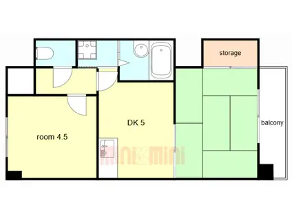 フェイス神戸(2DK/3階)の間取り写真