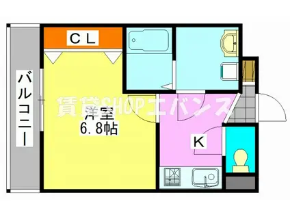 TIERRA(1K/3階)の間取り写真