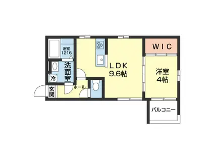  紀三井寺共同(1LDK/1階)の間取り写真