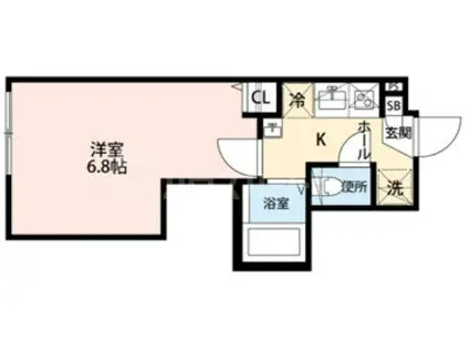 グランクオール綾瀬グレイス(1K/1階)の間取り写真