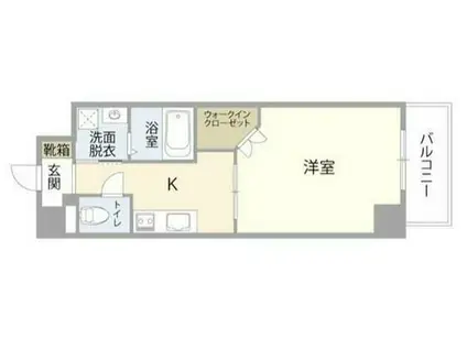 レガーロ賀来(1K/2階)の間取り写真