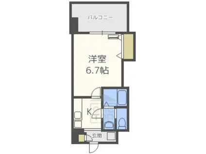 LUXEドーム前I(1K/3階)の間取り写真