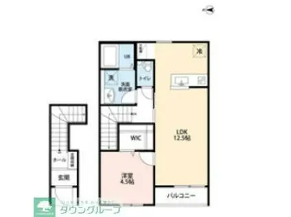 リーブルファイン小平仲町(1LDK/2階)の間取り写真