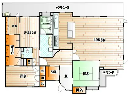 ザ・ハウス足立三丁目(3SLDK/14階)の間取り写真