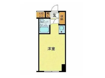 ハローレジデンス西葛西(ワンルーム/2階)の間取り写真