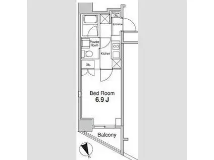 プラウドフラット蒲田II(1K/5階)の間取り写真