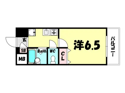 パインヒル六甲(1K/4階)の間取り写真