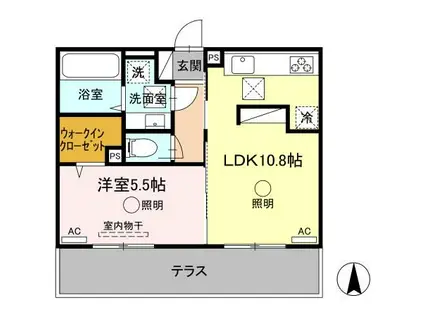 FY-STYLE KIKUCHI(1LDK/1階)の間取り写真