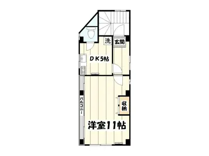 YMT壱番館(1DK/3階)の間取り写真