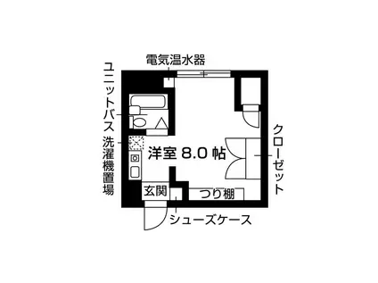 シャトーアルーフ(1K/6階)の間取り写真