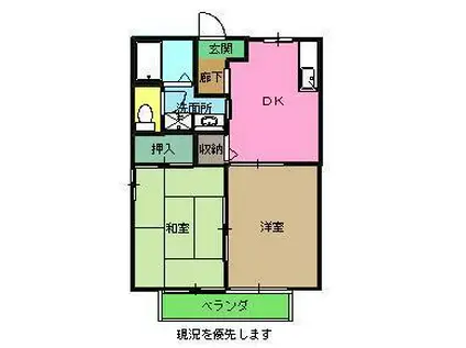 メゾン・ル・レーヴ(2DK/1階)の間取り写真