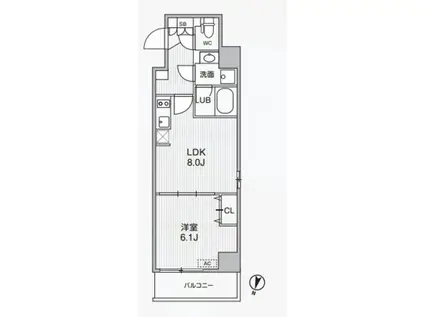 アリビス東十条(1LDK/5階)の間取り写真