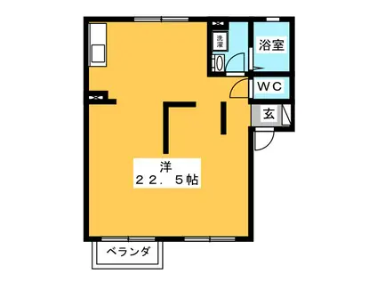 ALICE(ワンルーム/1階)の間取り写真