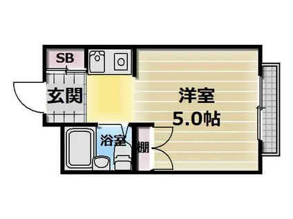 プレアール小若江(ワンルーム/3階)の間取り写真