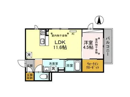 エスクラ.T(1LDK/3階)の間取り写真