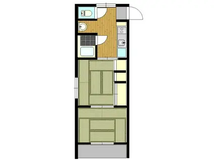 第5西山ビル(2DK/2階)の間取り写真