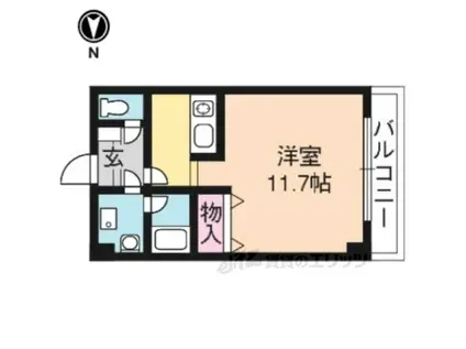 ライラックス(1K/6階)の間取り写真