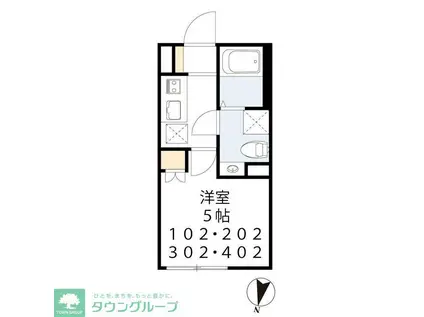 ISD下高井戸(1K/4階)の間取り写真