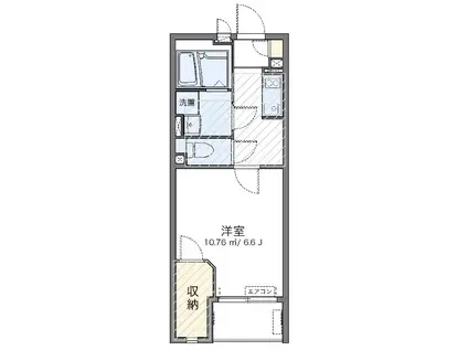 オリーブハウスVII(1K/3階)の間取り写真