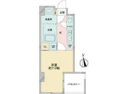 リエス鶴舞イーストタワー(1K/8階)の間取り写真