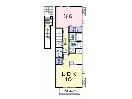 ラゴーア・アネシス I(1LDK/2階)の間取り写真