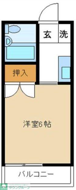 マルメゾン(1K/2階)の間取り写真