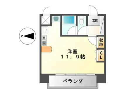 ワイケー50YK50(ワンルーム/6階)の間取り写真