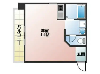ベルメゾン大久保(ワンルーム/1階)の間取り写真