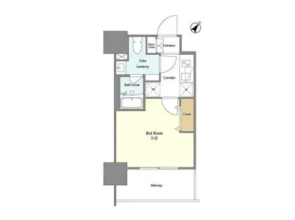 LA DOUCEUR四ツ木イースト(1K/10階)の間取り写真