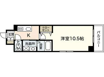 GRACE TOKAICHI CITY(1K/5階)の間取り写真