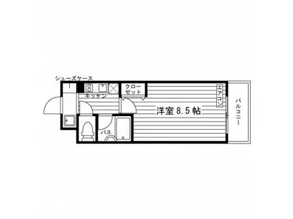 アネーロ北山(1K/6階)の間取り写真