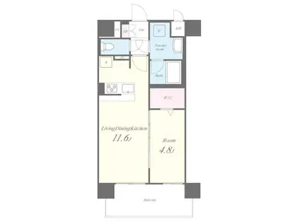 ソフィア・K(1LDK/4階)の間取り写真