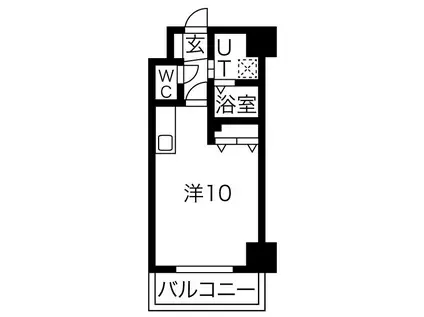 ブルースカイ北20(ワンルーム/9階)の間取り写真