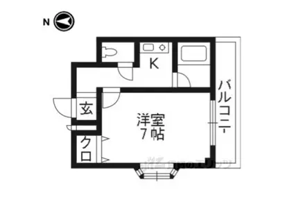 SEAGULL(1K/1階)の間取り写真