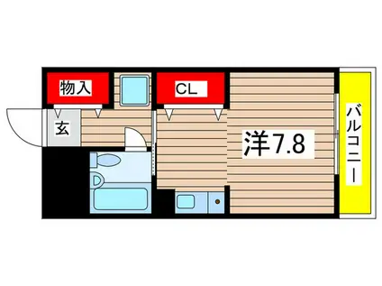 エルテナおゆみ野2(ワンルーム/2階)の間取り写真