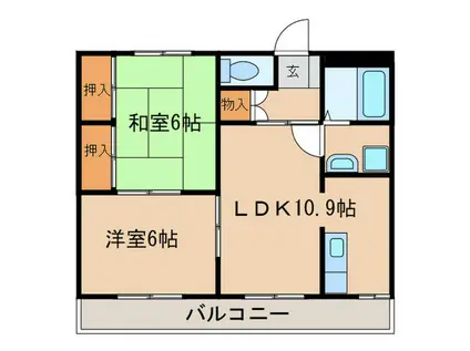 ひまわりハウスHANEDA(2LDK/1階)の間取り写真
