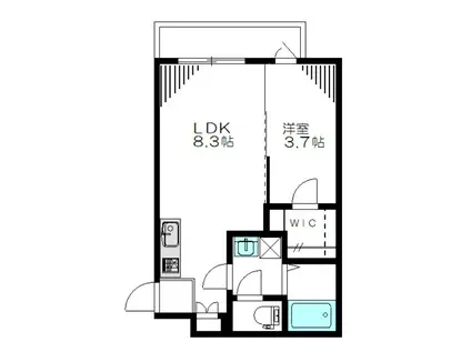 HEIMAT吉祥寺(1LDK/3階)の間取り写真