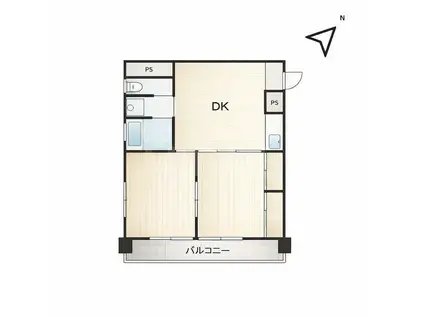 パルマンション(2DK/2階)の間取り写真
