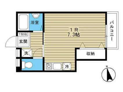ルシエール目白(ワンルーム/2階)の間取り写真