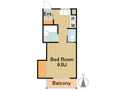 小島ハイツ2号(1K/2階)の間取り写真