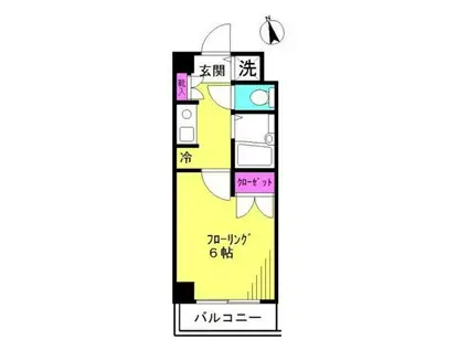 スカイコート目白(1K/5階)の間取り写真