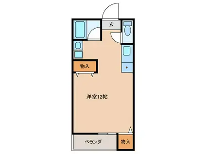 アベニール駒井沢(ワンルーム/1階)の間取り写真