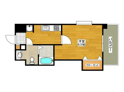 フレンシアノイエ東三国(1K/3階)の間取り写真