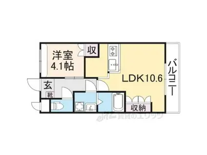 ハイブランチ有里ANNEX(1LDK/2階)の間取り写真